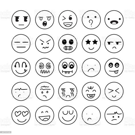 Was anderes fällt mir nicht mehr dazu. Satz Von Verschiedenen Emotionen Symbol Freihändig ...