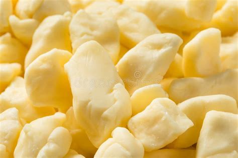 Raw White Organic Cheese Curds Stock Image Image Of Soft White