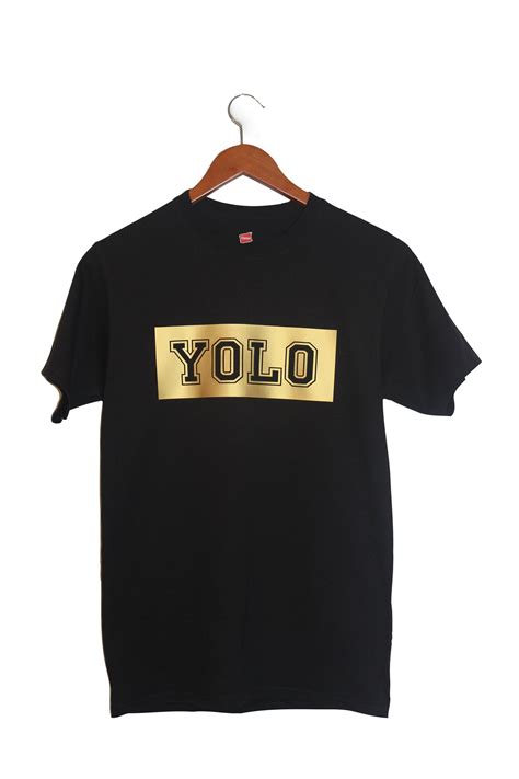 Yolo T Shirt Men Metalic T Shirt Etsy