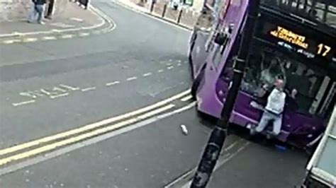 Cctv Footage Shows Man Hit By Bus In Reading Bbc News