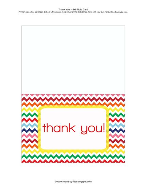 Free Printable Thank You Notes Template
