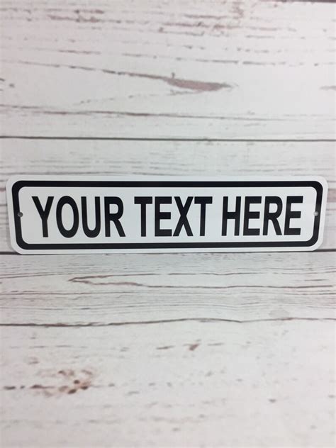 Custom Your Text Here Metal Street Sign Etsy