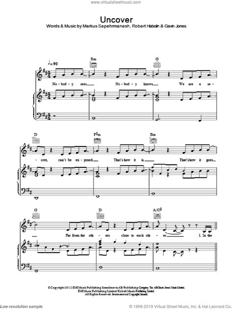 Uncover Sheet Music For Voice Piano Or Guitar Pdf Interactive