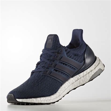 Adidas Ultra Boost Mens Blue Sneakers Running Road Sports Shoes