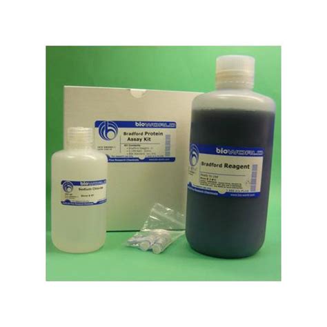 Bradford test uses coomassie brilliant blue dye. Bradford Protein Assay Kit