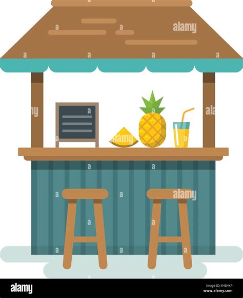 Beach Bar Counter Stock Vector Images Alamy
