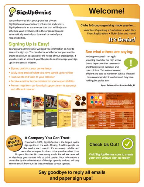 A Brochure With An Orange And Green Theme