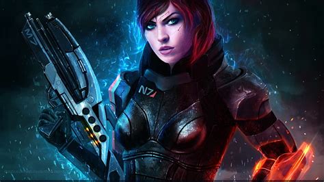 Hd Wallpaper Bionics Women Mass Effect Jane Shepard One Person