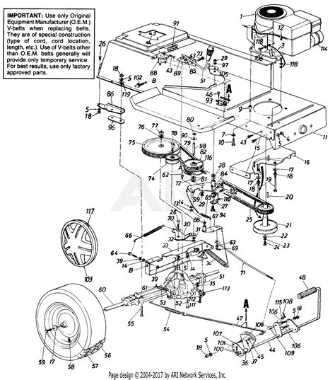 Mtd Mastercut Mdl 130 650f182 Parts Diagram For Parts04