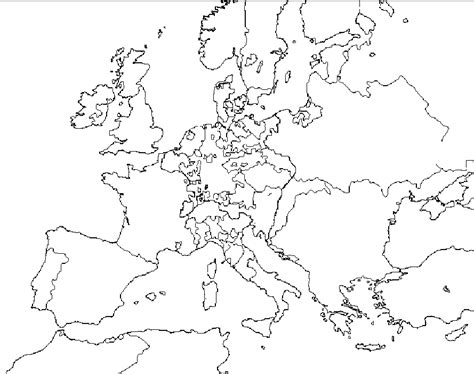 Blank Map Of Western Europe Printable Clipart Best