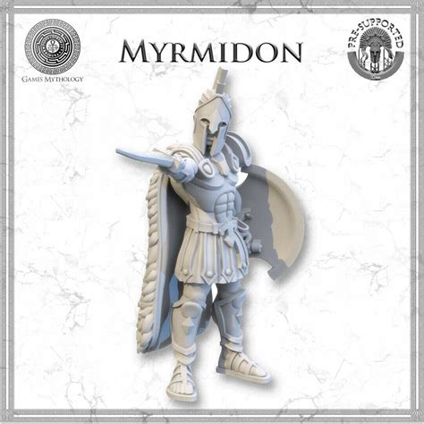 Myrmidon Ancient Greek Sparta Warrior Greek Soldier 32mm Etsy