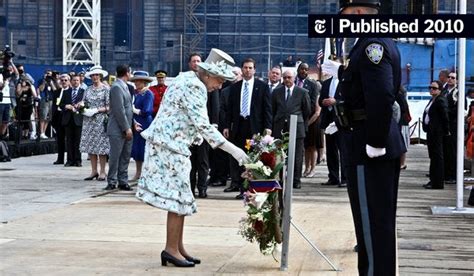 Elizabeth Ii Pays Her Respects At Ground Zero The New York Times