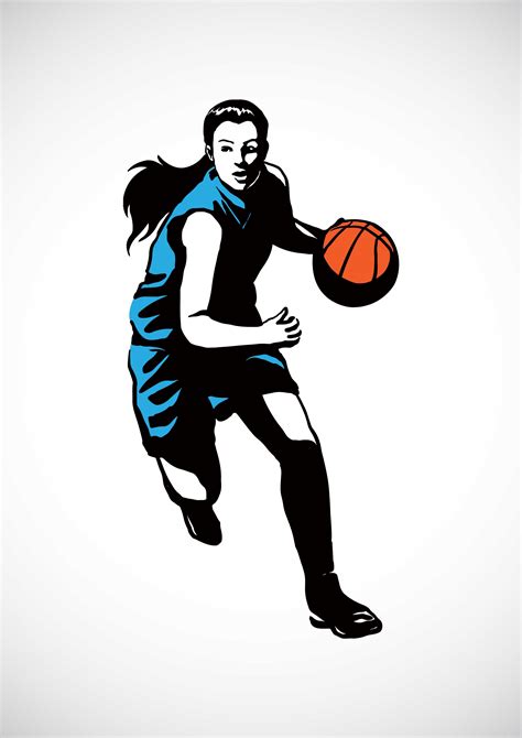 Female Basketball Player Silhouette Vector Art At Vecteezy