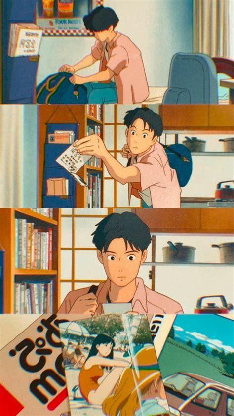 Phone wallpaper N Ocean Waves Ghibli Anime esthétique Anime