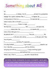 English worksheet: Introducing yourself