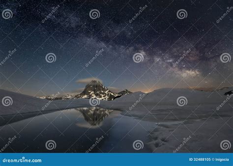 Milky Way Over The Mountains Stock Image Image Of Cluster