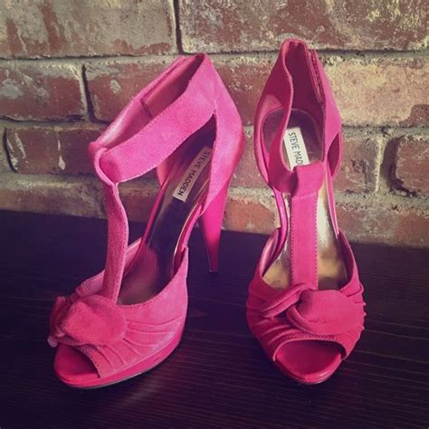 Pink Leather Steve Madden Heels Sooo Cute Gently Used Statement Piece