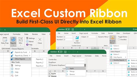 Ribbonx Excel Custom Ribbon Build First Class Ui Directly Into Excel