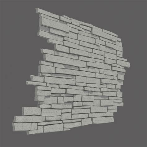 Masonry Stone Wall 3d Model Max Obj Fbx