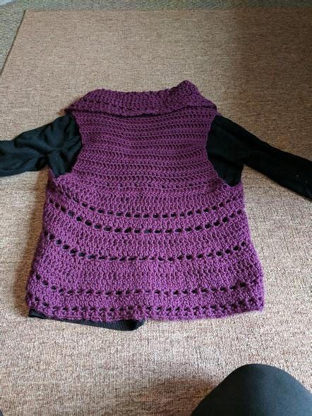 This Vest Is Crocheted With Red Heart Soft Yarn It Has One Button On