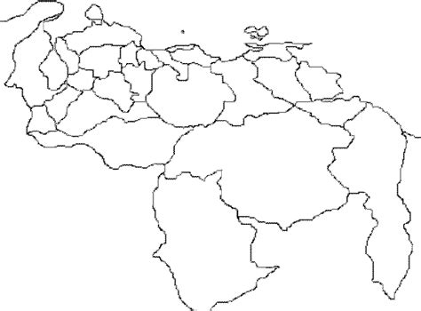 Map De Venezuela En Blanco
