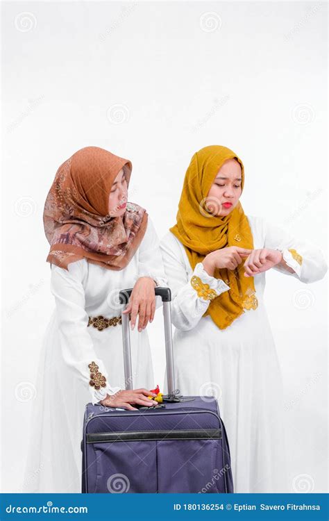 Portrait Of Two Muslim Woman Mother And Daughter Or Sister With