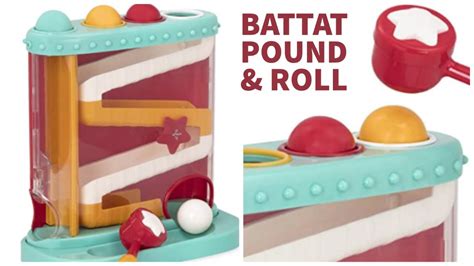 Battat Pound And Roll Baby Activity Toy Station With 1 Toy Hammer And 4
