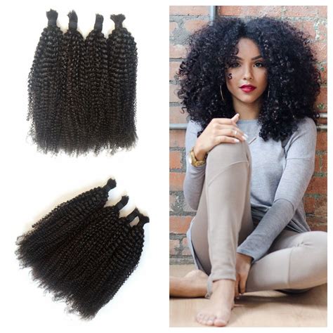 4a4b4c Afro Kinky Curly Braiding Hair No Weft No Attachment Indian
