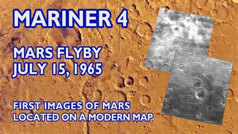 Mariner Mars Flyby Mars Images On A Modern Map First