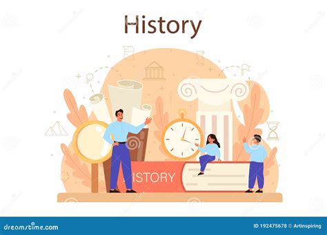 History Concept History School Subject Stock Vector Illustration Of