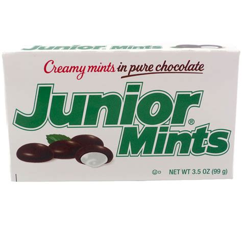 Junior mints peppermint crunch 4 pack of 3.5oz boxes bundle. JUNIOR MINTS THEATER BOX « redstonefoods.com