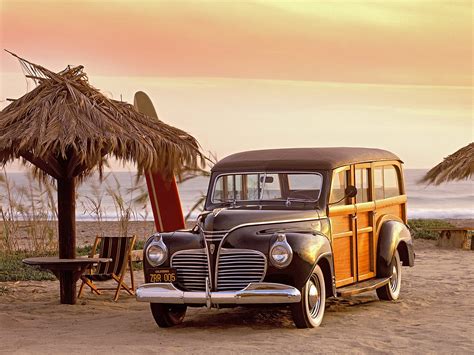 plymouth, 1941, Retro, Classic, Cars, Beach Wallpapers HD ...
