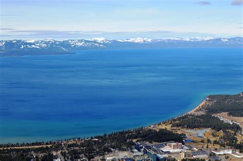 Overview Scenic Landscape Of Lake Tahoe Nevada Image Free Stock