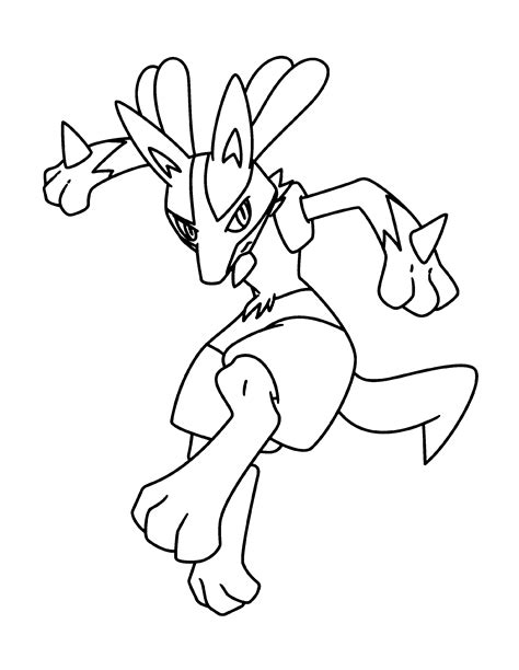 Pokemon coloring pages join your favorite pokemon on an adventure. Lucario Coloring Page To Print | K5 Worksheets