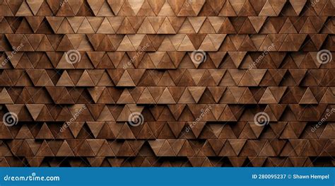 Randomly Shifted Offset Wooden Triangles Surface Background Texture