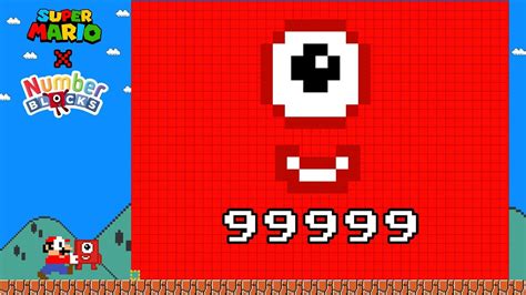 Mario Vs The Giant 99999 Numberblock 1 Maze Game Animation Youtube
