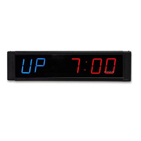 Btbsign 1” Led Interval Timer Workout Timing Countdown Wall Clock With