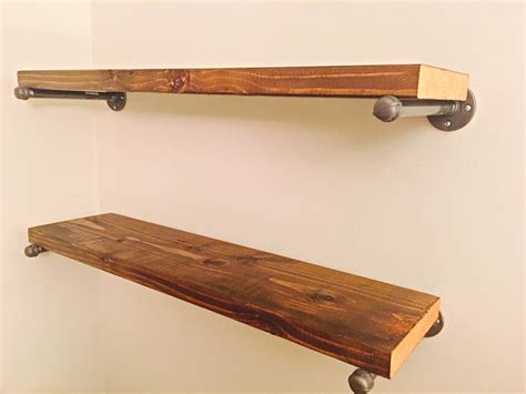 Custom Rustic Wood Shelf Industrial Shelf Shelf Bracket