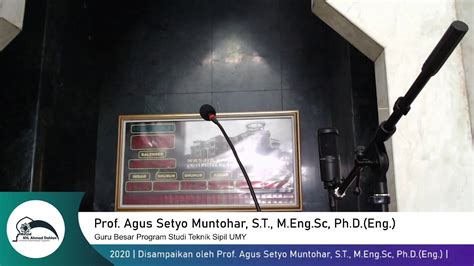 Live Khutbah Jum At Prof Agus Setyo Muntohar S T M Eng Sc Ph D
