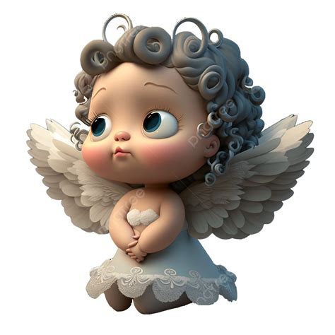 Cute Little Angel Cute Cherub Angel Wings Png Transparent Image And