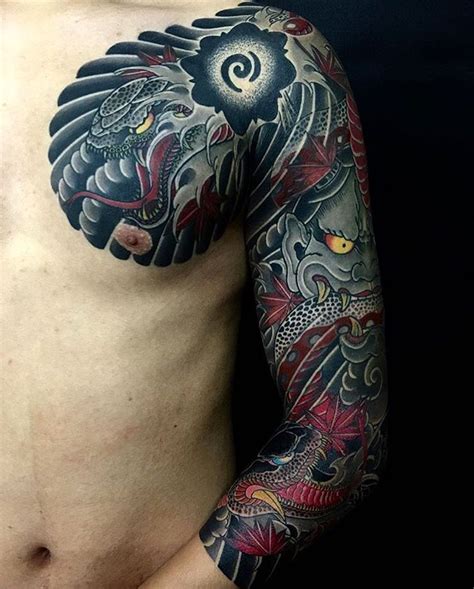 Japanese Tattoo Sleeve By Horihidedavid Japanese Sleeve Tattoos