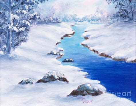 Snow Creek Painting By Carly Jeanne