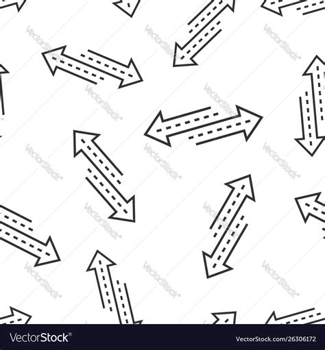 Reverse Arrow Sign Icon Seamless Pattern Vector Image