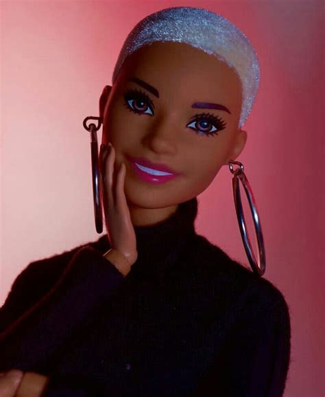 Shaved Head Barbie Fashionistas Pretty Black Dolls Beautiful Barbie