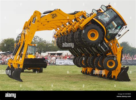 Jcb Dancing Diggers Acrobatic Display At The Derbyshire County Show