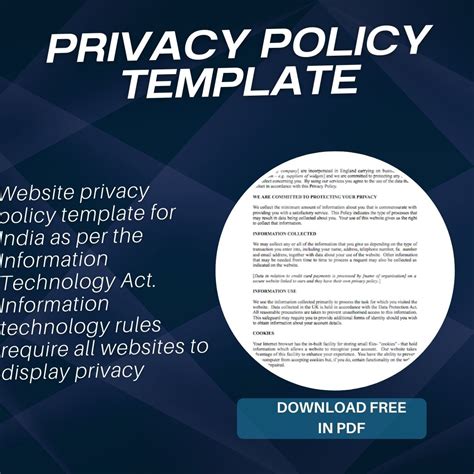 Privacy Policy Templates In Pdf Format Excel Template