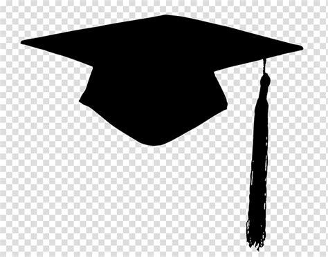 Graduation Line Angle Square Academic Cap Silhouette Black M