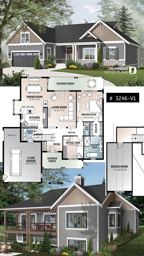 Modern Farmhouse Plans With Walkout Basement Modern House