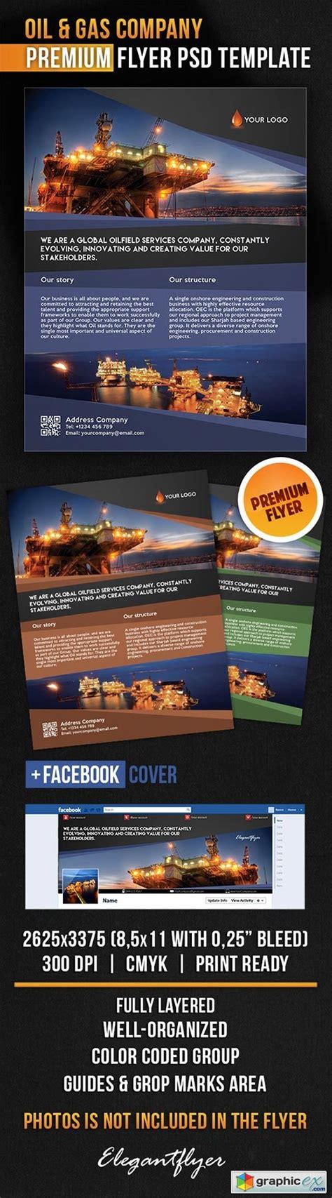 Oil And Gas Company Flyer Psd Template Facebook Cover Free Download