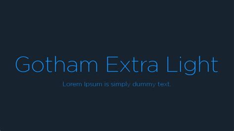 Gotham Extra Light Font Download Free For Desktop And Webfont